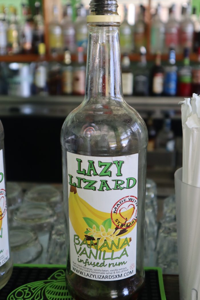 Homemade Banana Vanilla Rum @ Lazy Lizard St Maarten
