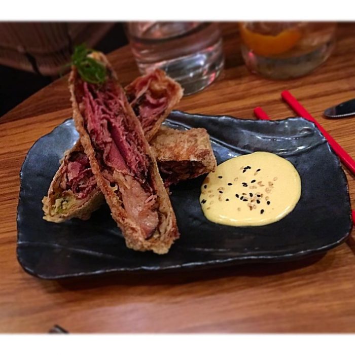 Grutman Pastrami Egg Rolls at Komodo